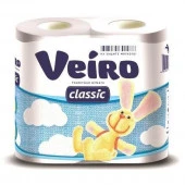 Veiro classic Белая (4шт) 2 слоя Туалетная бумага - КОЛОРЛОН ВТД Новосибирск