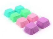 SP-503-8 Набор формочек 8шт для панкейков, 7х3.5см, Кекс квадр., 4 цвета - КОЛОРЛОН ВТД Новосибирск