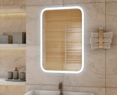 Зеркало Glamour  Led" 600х800 с подогревом, часами - КОЛОРЛОН ВТД Новосибирск