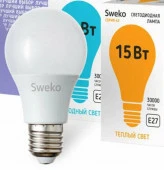 15W SWEKO 42 серия 42LED-A60-15W-230-4000K-E27-P - КОЛОРЛОН ВТД Новосибирск