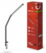 Светильник Настол PLUS ССC-02Ч 15Вт 3000-6500К 600Лм USB,  струбцина ЧЕРНЫЙ IN HOME - КОЛОРЛОН ВТД Новосибирск