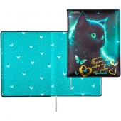 Дневник 1-11кл. deVENTE тв.обл. "Black Cat" 2022419 кож.зам.,поролон,бел.бум.,фольга - КОЛОРЛОН ВТД Новосибирск