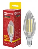 15W LED-СВЕЧА-deco 15Вт 230В Е14 3000К 1455Лм прозрачная IN HOME - КОЛОРЛОН ВТД Новосибирск