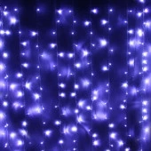 Гирлянда для улицы ЗАНАВЕС ш2.0* в6.0 м 960 ламп LED, прозрач.пров, 8 реж, Белый с соедин - КОЛОРЛОН ВТД Новосибирск
