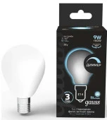 ***Лампа Gauss Filament Шар 9W 610lm 4100К Е14 milky диммируемая LED - КОЛОРЛОН ВТД Новосибирск