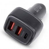 USB автомобильное зарядное устройство AVS 3 порта UC-742 (USB QC 3.0 + PD Type C ) - КОЛОРЛОН ВТД Новосибирск