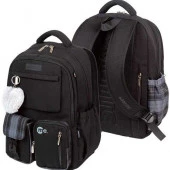 Рюкзак подростковый deVENTE "ME. Black" 7032629 чёрный,42*31*20см,брелок-мех - КОЛОРЛОН ВТД Новосибирск