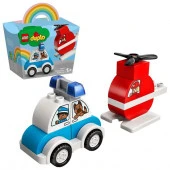 10957Конструктор LEGO DUPLO "Пожарный вертолет и полицейский автомобиль" - КОЛОРЛОН ВТД Новосибирск