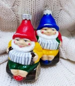Ёлочное украшение "Гном с гармошкой", серия "ВС", в подарочной упаковке, h-10 см - КОЛОРЛОН ВТД Новосибирск