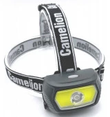 Camelion LED53412 (фонарь налоб, аккум 3,7В, карбон, COB+LED, 3 Вт, 3 реж, 3 x AAA, Type-C - КОЛОРЛОН ВТД Новосибирск