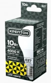 10W Лампа КРЕПТОН LED A60 10W E27 4000K - КОЛОРЛОН ВТД Новосибирск