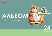 24А4вмВ АЛЬБОМ д/рис 24л А4ф на ск Обл. мел.картон выб.лак 5 диз.-Кот и мышь- - КОЛОРЛОН ВТД Новосибирск