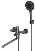 Смеситель для ванны с длинным изливом RUSH Melos SUS1101-51Grey графит - КОЛОРЛОН ВТД Новосибирск