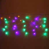 ***Бахрома для дома 1,5м*30/50см 48 ламп LED, прозрачн. провод, Мультицвет 196-077 - КОЛОРЛОН ВТД Новосибирск