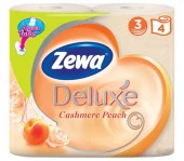 Zewa Deluxe Персик (4шт)  3 слоя Туалетная бумага - КОЛОРЛОН ВТД Новосибирск