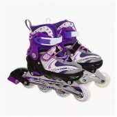 Коньки роликовые раздвижные  Happy Star 88-5C фиолетовые р-р M (34-39,колеса PVC) - КОЛОРЛОН ВТД Новосибирск
