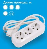 LEEK Удлинитель (3с/з, 10м, ПВС 3Х1) LE070200-0035 - КОЛОРЛОН ВТД Новосибирск