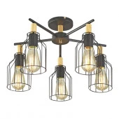 Потолочный светильник  Escada 469/5PL E27*60W Black Н - КОЛОРЛОН ВТД Новосибирск