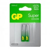 Алкалиновые батарейки GP Super Alkaline G-Tech 24А ААA - 2 шт. - КОЛОРЛОН ВТД Новосибирск