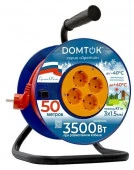 Удлинитель катушечный (4с/з, 50м, КГ 3х1,5) DOMTOK АРКТИК 2584 - КОЛОРЛОН ВТД Новосибирск