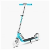 Самокат Zilmer "ZR-98" (склад., 2-х колёсн.,18 см PU, 86х33,5х98 см, алюм., до 100 кг, голуб-бел.)* - КОЛОРЛОН ВТД Новосибирск