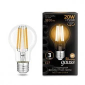 20W 20W Лампа Gauss Filament А60 20W 1800lm 2700К Е27 LED - КОЛОРЛОН ВТД Новосибирск