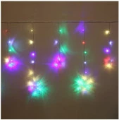 Гирлянда д/дома БАХРОМА "Снежинка" ш2,5м* в0,6/0,9м 130 ламп LED,Мультицвет,(соединение) 183-133 - КОЛОРЛОН ВТД Новосибирск