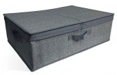 Коробка для хранения 58x40x18 ГРАФИТ с крышкой - КОЛОРЛОН ВТД Новосибирск