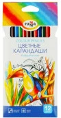 Карандаши цветные Гамма "Классические", 12цв., заточен., картон. упаковка, европодвес344224 - КОЛОРЛОН ВТД Новосибирск
