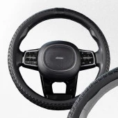 Оплетка SKYWAY Real-7 М Черная экокожа S01108011 - КОЛОРЛОН ВТД Новосибирск