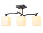 Люстра TR303114/3 BK/FGD/FR черный/золото/белый матовый E27/3 max 40W 490*260*290 - КОЛОРЛОН ВТД Новосибирск