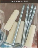 Крюк-шуруп L- обр., Zn 4,5х80 в компл. c дюбелем MULTI 10x40 (4 шт.) - КОЛОРЛОН ВТД Новосибирск