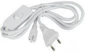 Сетевой шнур ЭРА LLED-A-CABLE-04 с выключателем 3-pin 1,5м - КОЛОРЛОН ВТД Новосибирск