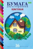 16Бц4_20828 "ECO" Набор бумаги цв. Двухстор.16л 16 цв. А4ф обл. мел.карт. на ск. -Домик в лесу- - КОЛОРЛОН ВТД Новосибирск