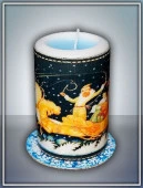 5466 свеча с новогодним предсказанием арома апельсин /1/ - КОЛОРЛОН ВТД Новосибирск