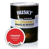 HUSKY-KLONDIKE Краска по металлу глянцевая красная RAL 3020 (0,9л; 6шт) - КОЛОРЛОН ВТД Новосибирск