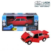 JB1200164ТМ "Автопанорама" Машинка металл., ВАЗ 2106, масштаб 1:22, красный, инерция, откр. двери, к - КОЛОРЛОН ВТД Новосибирск