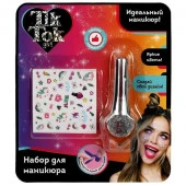 лак для ногтей с блестками с наклейками,серебристый TIK TOK GIRL  NP77457TTG - КОЛОРЛОН ВТД Новосибирск