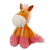 RL25062-25 Игрушка мягконабивная ТМ "Relana" Лошадка рыжая с розовой гривой, 25 см, в/п 25*12*11 см - КОЛОРЛОН ВТД Новосибирск