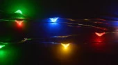 Гирлянда электрическая 20LED, мультиколор, медный гибкий провод 1.9м (держит форму), работает от бат - КОЛОРЛОН ВТД Новосибирск