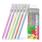 61309 РУЧКА ГЕЛ. ERICHKRAUSE PARADISE STICK NEON, 0,6 ММ, НАБОР 06ШТ, АССОРТИ, ПЭТ-БОКС /24/288/ - КОЛОРЛОН ВТД Новосибирск