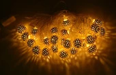 Гирлянда электрическая l=6.5м 25LED ламп, насадка Сфера h=4см металл золото арт.NYLJ01523-1 Код25279 - КОЛОРЛОН ВТД Новосибирск