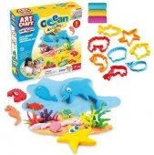 3574 Игрушка AЯT CRAFT Набор для лепки Водный мир, тесто 3х50г - КОЛОРЛОН ВТД Новосибирск