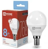 8W Лампа  LED-ШАР-VC 8Вт 230В Е14 6500К 760Лм IN HOME - КОЛОРЛОН ВТД Новосибирск