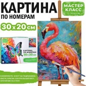 MKR3020-144 Картина по номерам "Розовый фламинго" 30х20 см. Мастер класс - КОЛОРЛОН ВТД Новосибирск