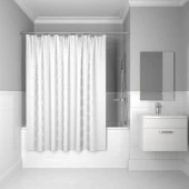 432P20RI11, Штора для ванной комнаты, 200*200 см, Chequers, white, ID - КОЛОРЛОН ВТД Новосибирск