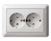Wessen 59 Розетка с/з 2-ая Бел RS16-255-18 - КОЛОРЛОН ВТД Новосибирск