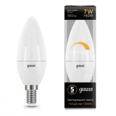 ***7W Led диммер Gauss 103101107-D Лампа Свеча-dim E14 3000К - КОЛОРЛОН ВТД Новосибирск
