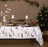 Скатерть "Доляна" X-Mas 146х110см, 100%хл, рогожка 164 г/м2 4980250 - КОЛОРЛОН ВТД Новосибирск