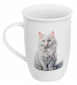 Кружка 450 мл 12*9*12,5 см "Кошка Василиса", NEW BONE CHINA Состав: Фарфор - КОЛОРЛОН ВТД Новосибирск